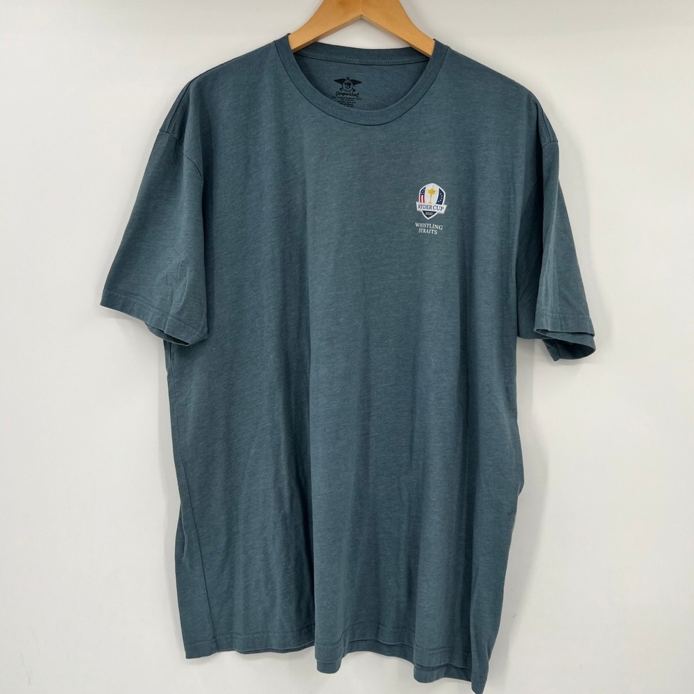 Imperial Mens 2XL Ryder Cup 2020 Whistling Straits Golf Graphic T-Shirt Blue